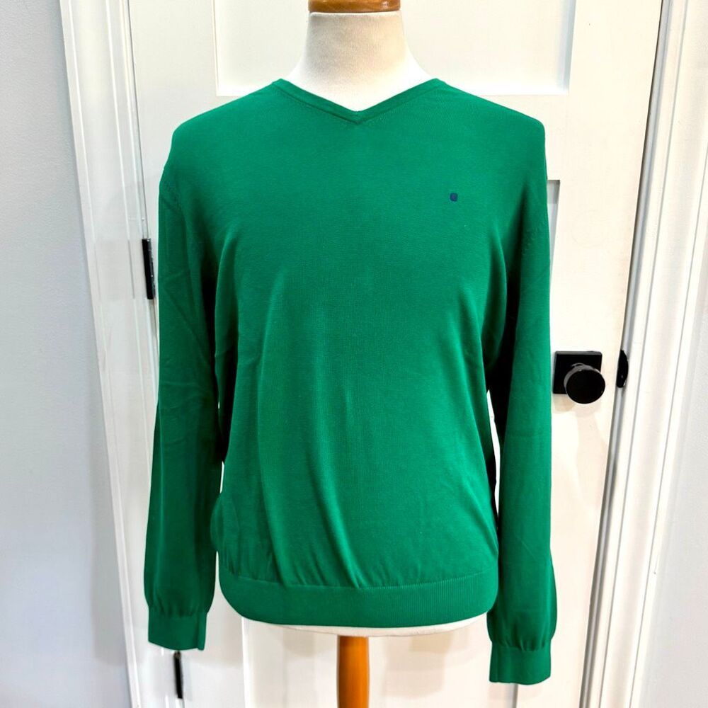 Purification Garcia V Neck Sweater. Size XL. Green.